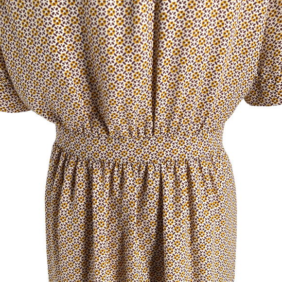 🚨DownEast Womens Size Large Floral Pintuck A-Line Mirandy Dress Knee Length - Picture 4 of 11